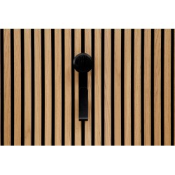 Crochet long avec bouton en bois noir - modèle Large Ter-Hürne