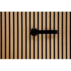 Crochet long avec bouton en bois noir - modèle Large Ter-Hürne