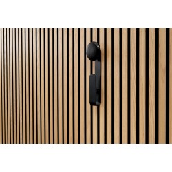 Crochet long avec bouton en bois noir - modèle Large Ter-Hürne