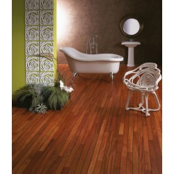 Parquet contrecollé exotique Doussié "Salle de bain - Navylam+" Design Parquet