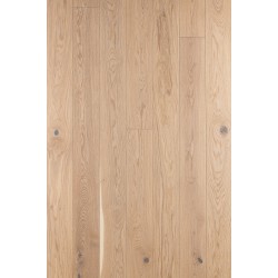 Parquet contrecollé chêne "Blanc brossé vernis mat" CLIC 5G Chêne de l'Est