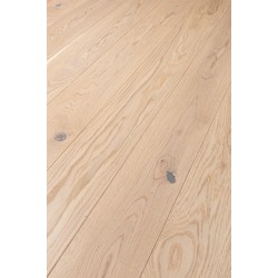 Parquet contrecollé chêne "Blanc brossé vernis mat" CLIC 5G Chêne de l'Est