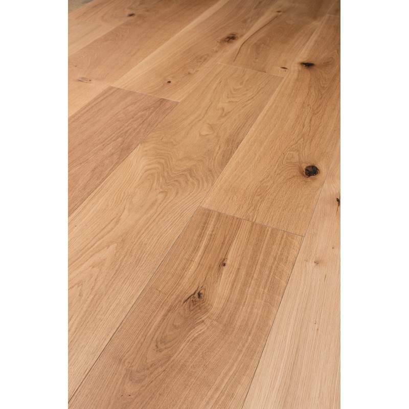 Parquet contrecollé chêne "Aspect bois brut brossé huilé" CLIC 5G Chêne de l'Est