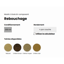 Mastic à bois bi-composant Plastor