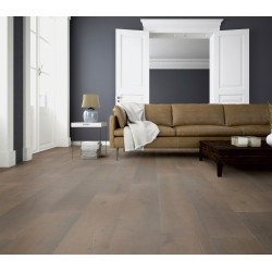 Parquet contrecollé "Chêne Unique Brun Brouillard Lame Large" Ter-Hürne