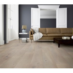 Parquet contrecollé "Chêne Unique Gris Argenté Lame Large" Ter-Hürne