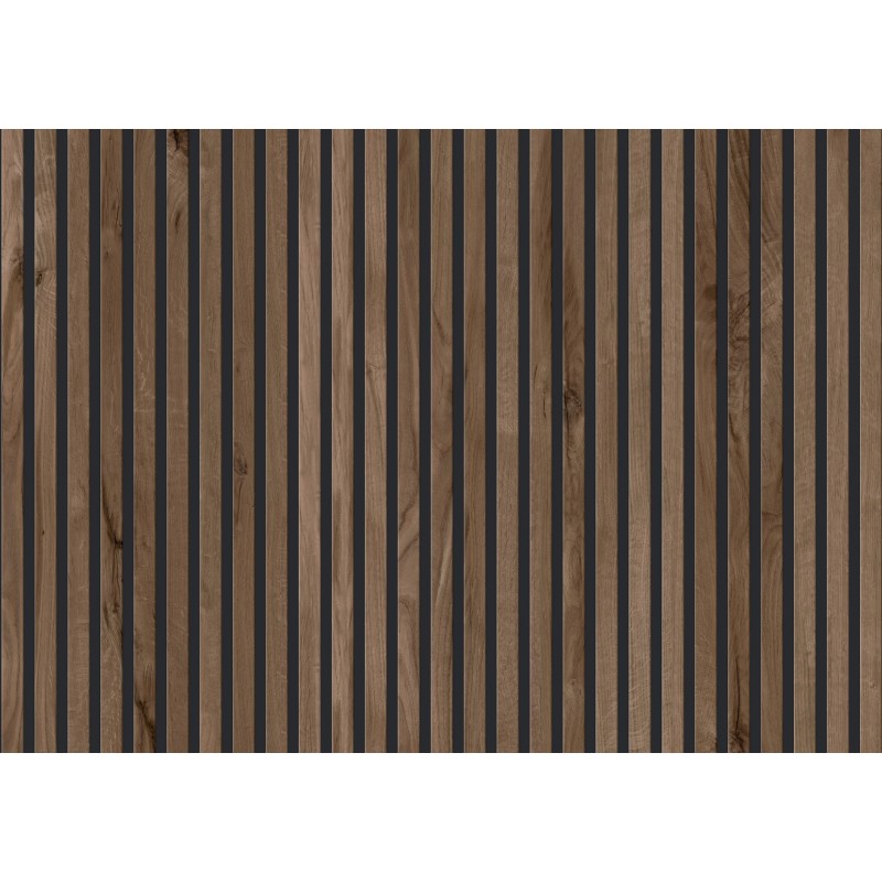 Panneau décoratif "Chêne Brun foncé/Noir mat" Ter-Hürne